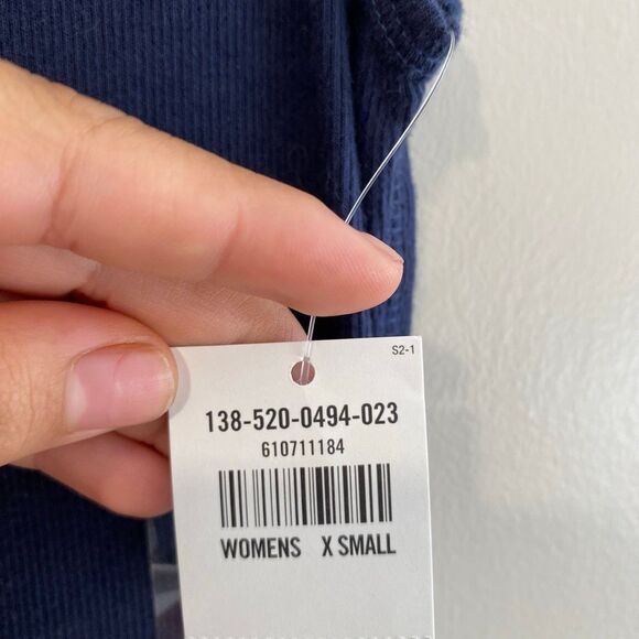 Abercrombie & Fitch Navy Ribbed Racerback Tank | Classic Stretch Cami XS NWT - Picture 5 of 5